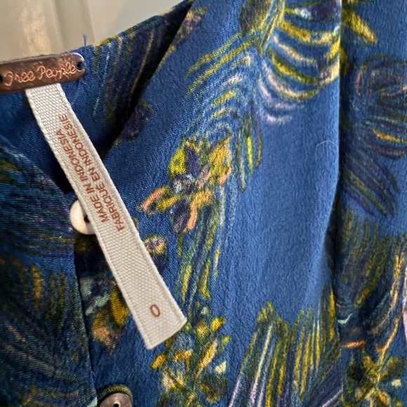 Free People Hot Tropics Blue Green Floral Jumpsuit - Picture 6 of 9